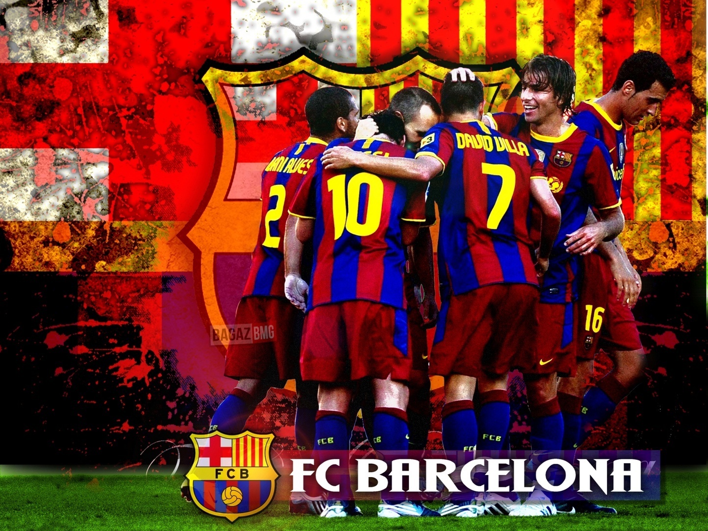 Barcelona Players Celebrating 2010/11 - Fc Barcelona 10 11 - HD Wallpaper 