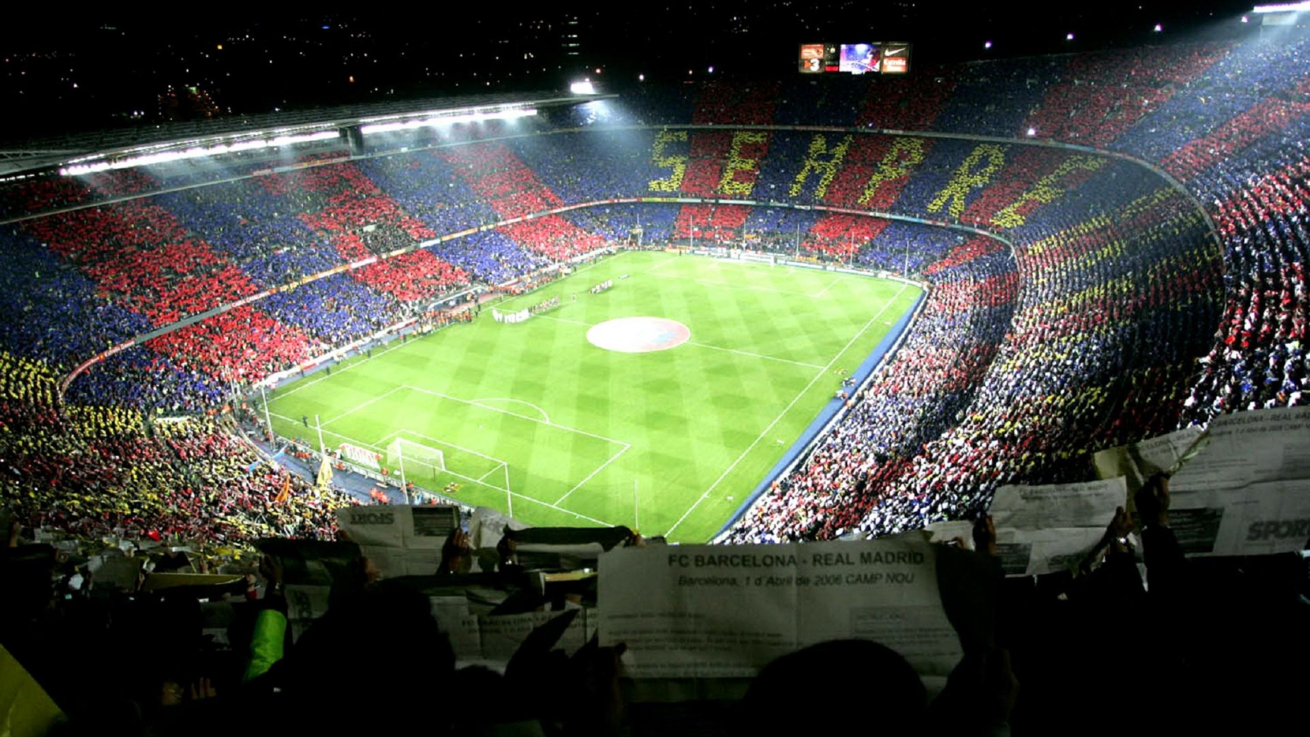 2560x1440, Fc Barcelona Camp Nou Mosaic Ucl Wallpaper - Camp Nou - HD Wallpaper 