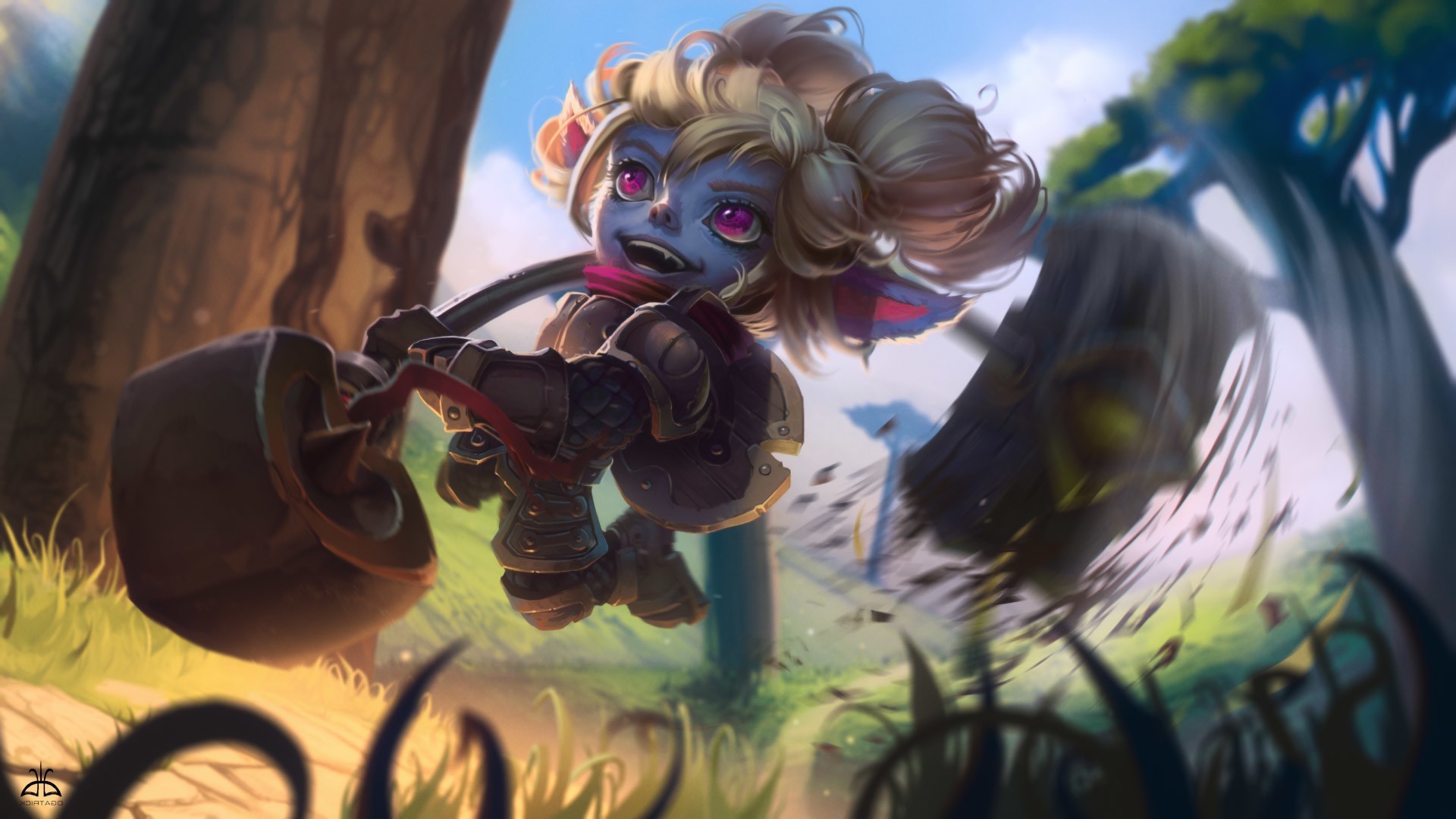 Poppy League Of Legends Background - HD Wallpaper 