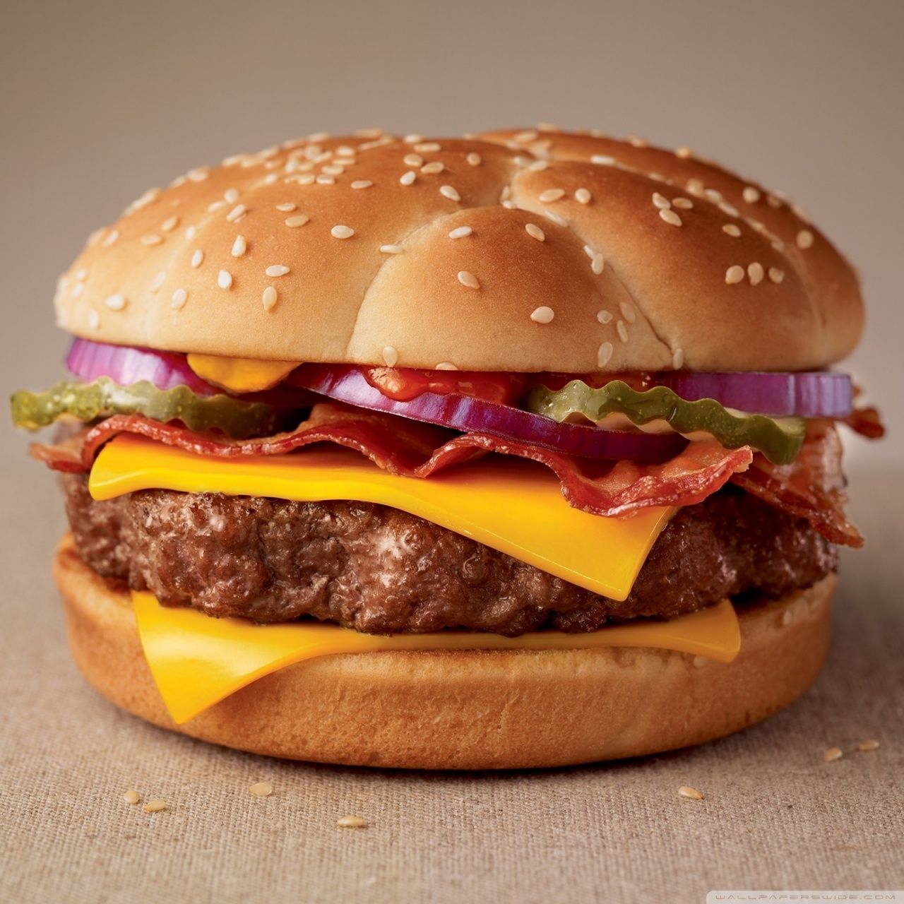 Just A Burger - HD Wallpaper 