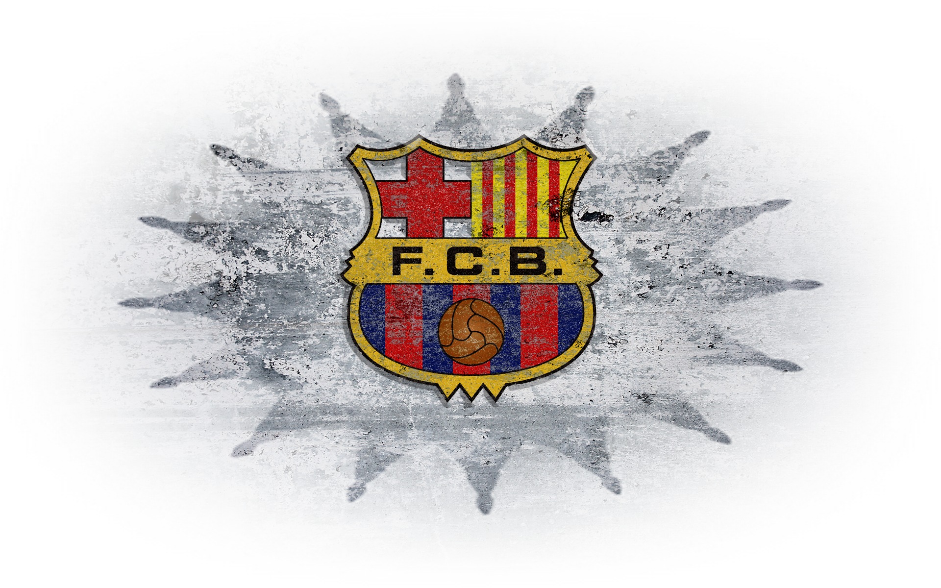 Fc Barcelona Gravel Star Grey Color Logo Splash - Fc Barcelona - HD Wallpaper 