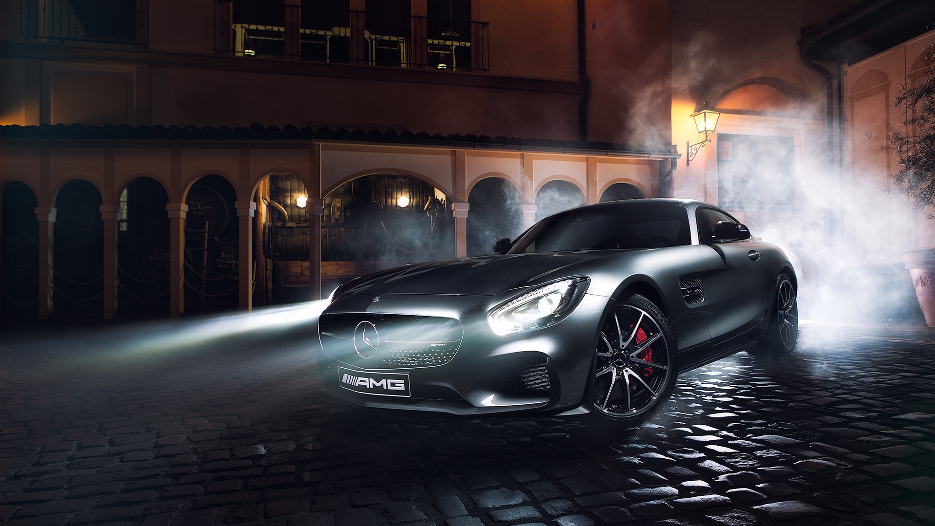 Wallpaper Mercedes Benz Amg Gt S Side View Night Mercedes Benz Amg Full Hd 19x1080 Wallpaper Teahub Io