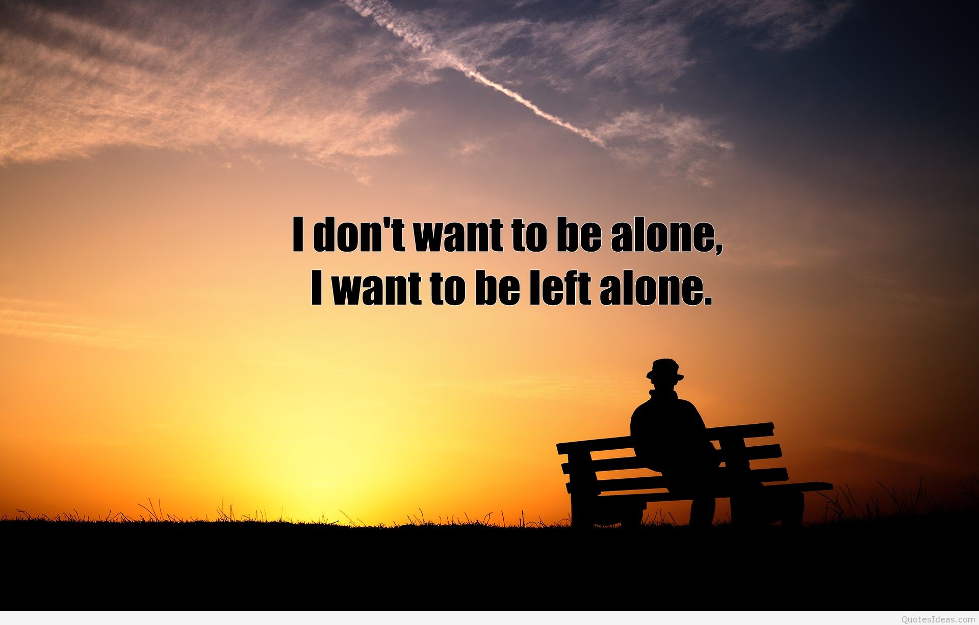 Picture Alone Quote Wallpaper New - Want To Be Alone Status - HD Wallpaper 