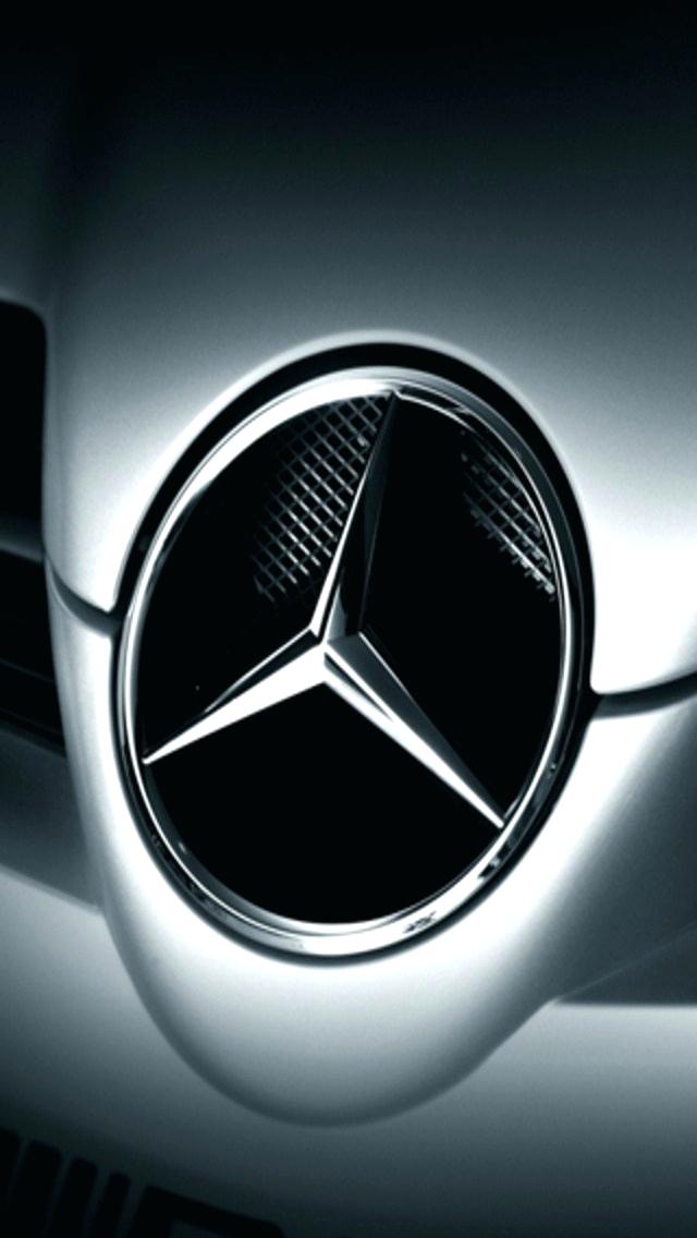 Mercedes Benz Wallpapers For Iphone Logo On - Car Logo Wallpapers Iphone - HD Wallpaper 