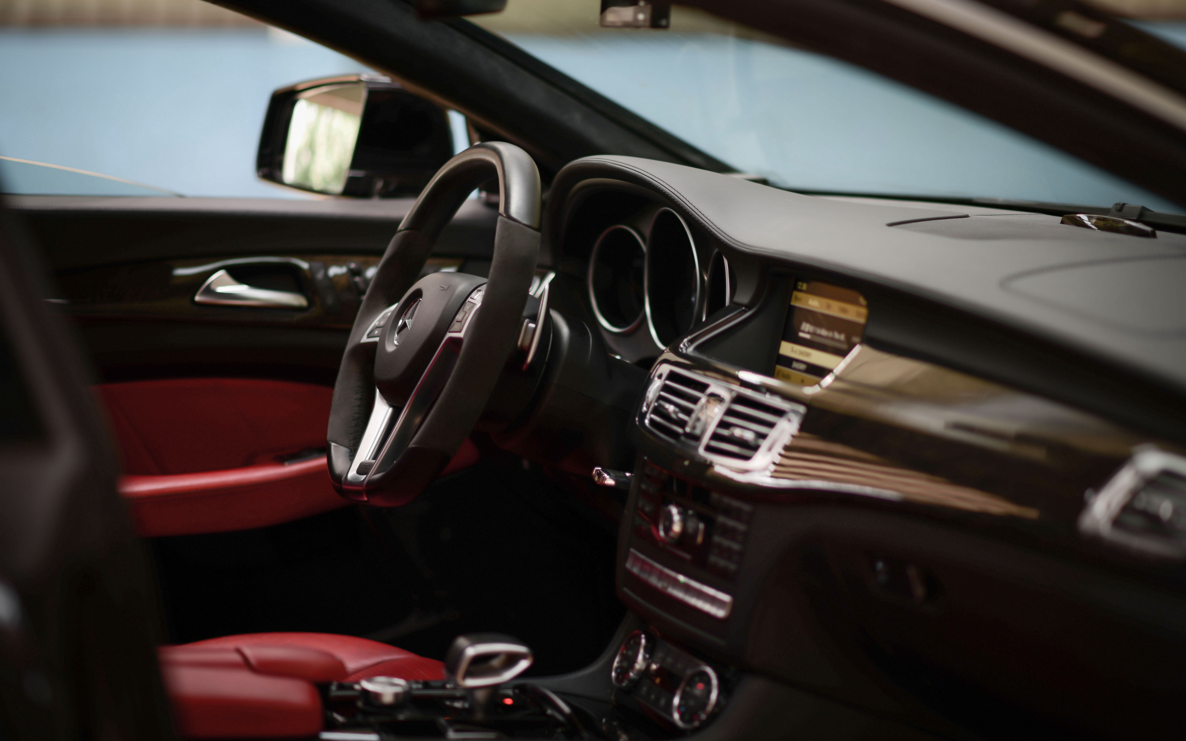 Wallpaper Mercedes-benz Cls 63 Amg, Mercedes, Steering - Mercedes Cls Salon - HD Wallpaper 
