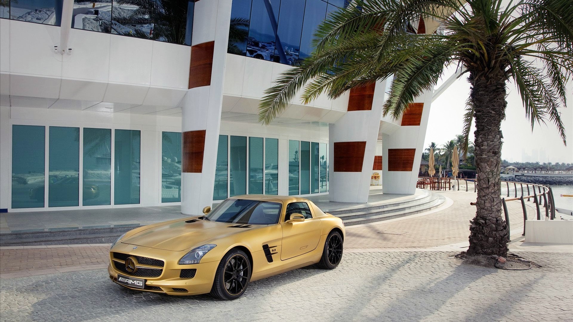 Mercedes Sls Amg Desert Gold - HD Wallpaper 