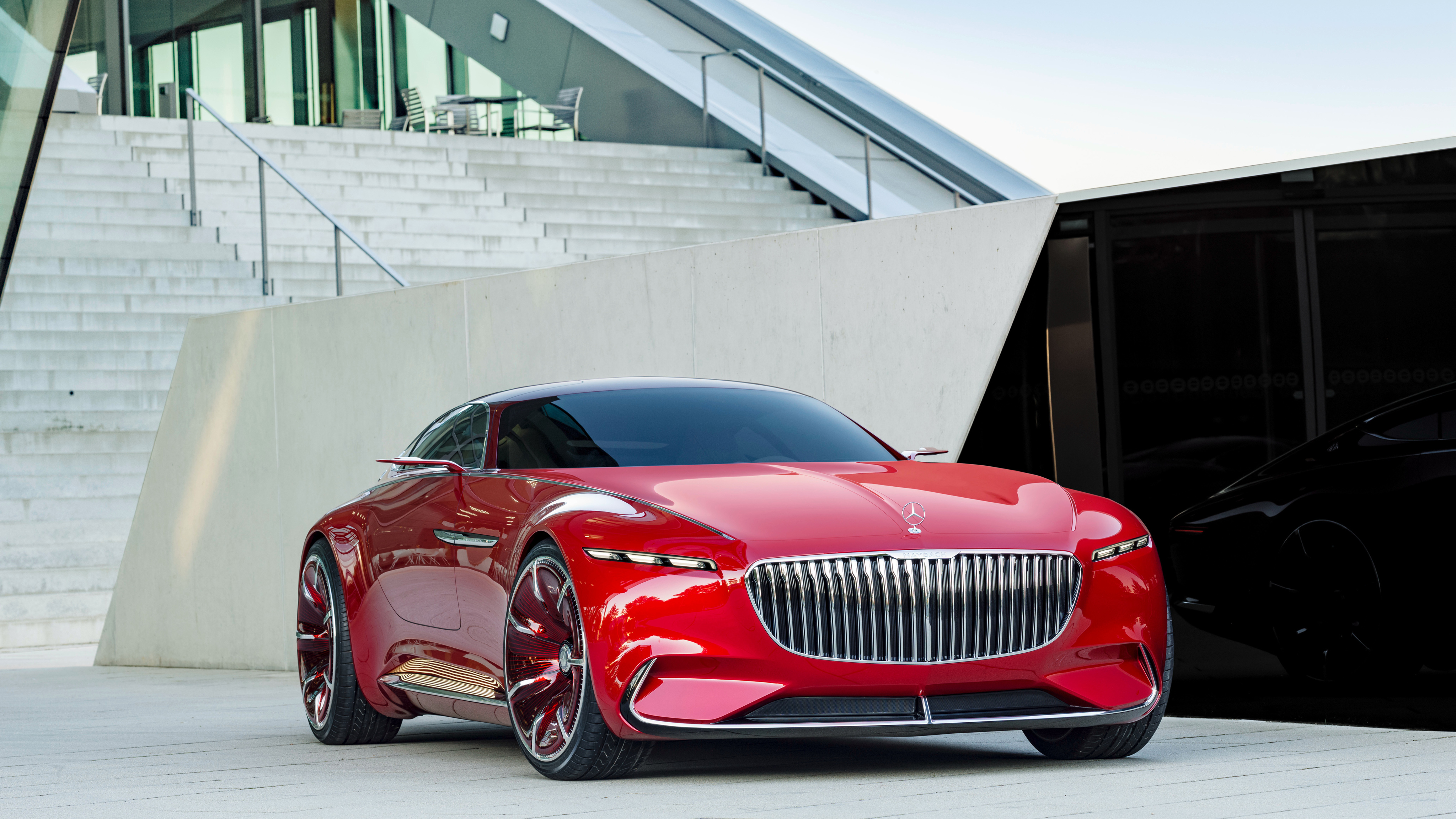 Vision Mercedes-maybach 6 Cabriolet Wallpaper Desktop - Mercedes Maybach 6 Cabriolet Red - HD Wallpaper 