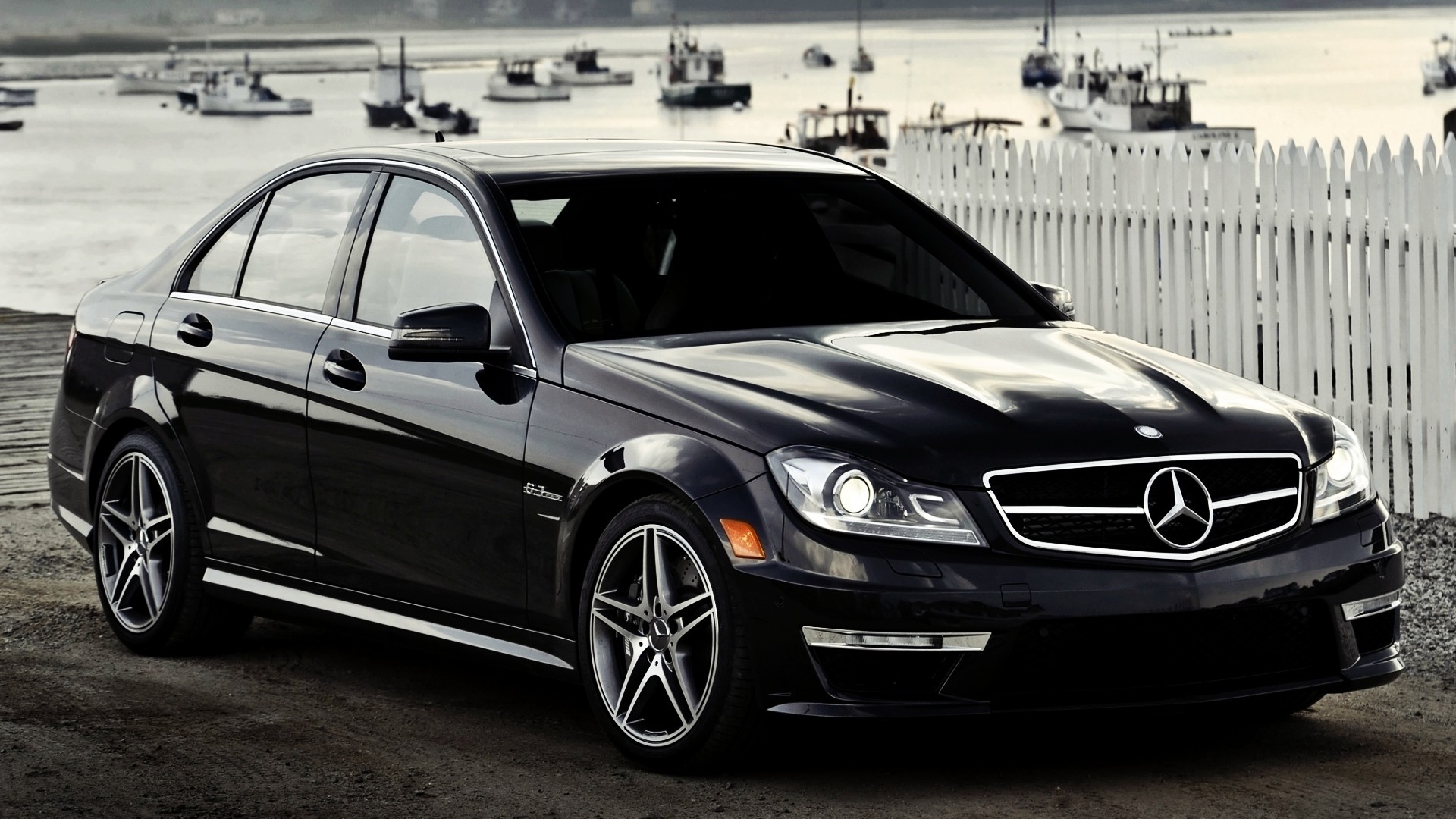 Mercedes Benz C Class 2013 Black - HD Wallpaper 