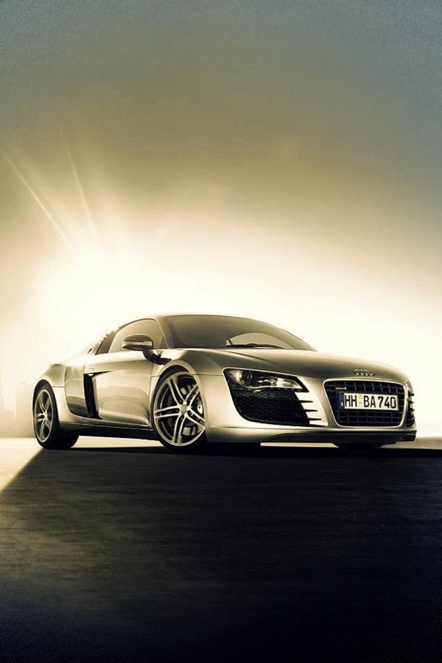 Hd Audi Iphone 4 Wallpapers - Audi R8 2008 Headlight - HD Wallpaper 