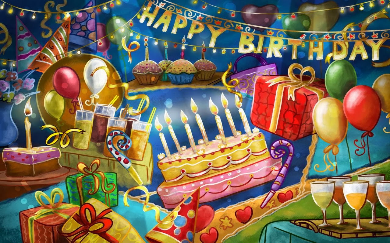 3d Birthday Wallpaper - Happy B Day Celebration - HD Wallpaper 