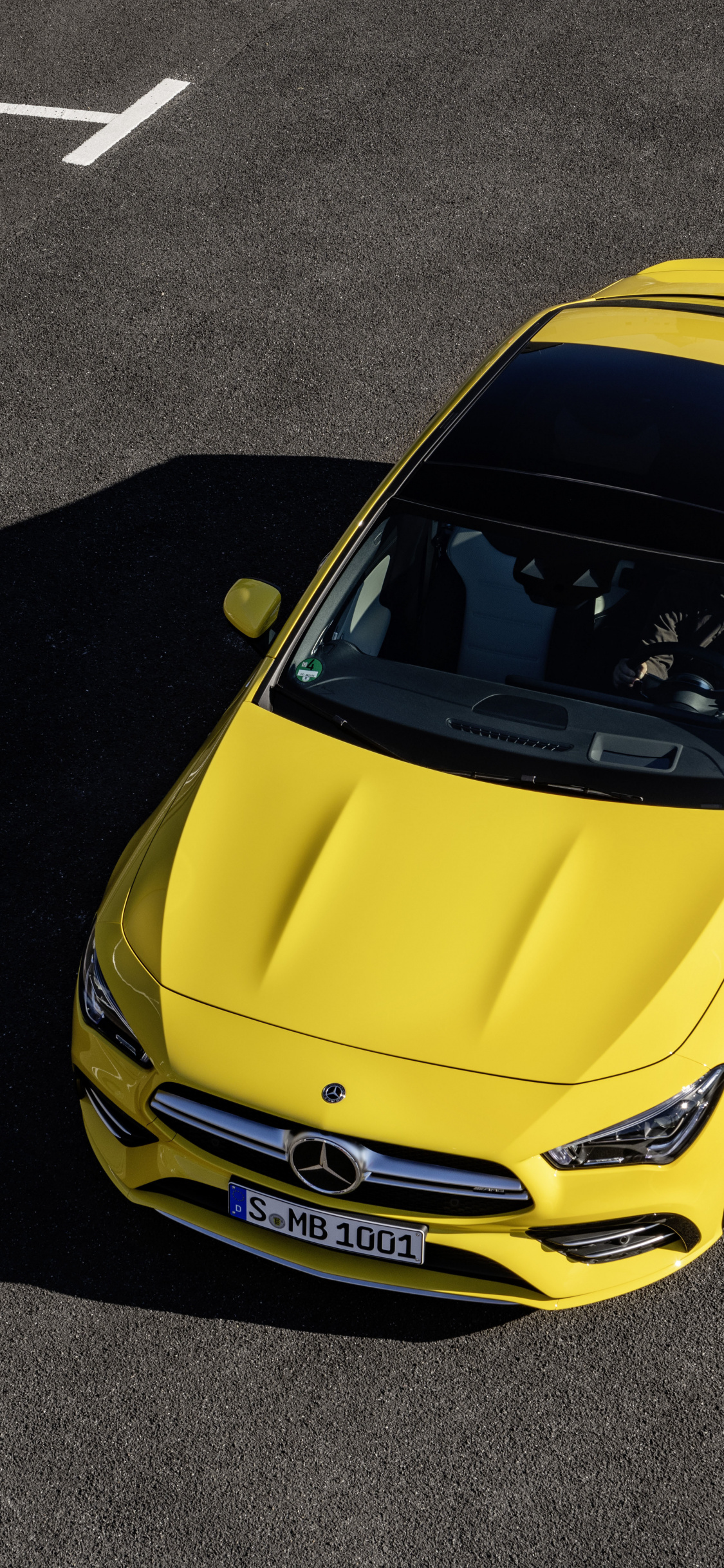 Mercedes Benz Cla Class, Compact Car, Car, Wallpaper - Mercedes Cla Yellow Mobile - HD Wallpaper 