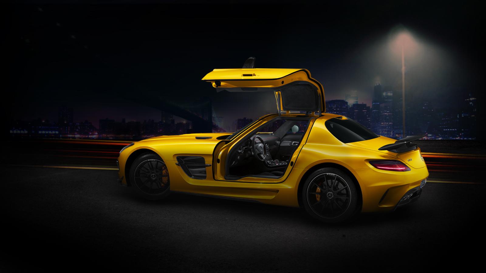 Mercedes Amg Sls Black Edition 1600x900 Wallpaper Teahub Io