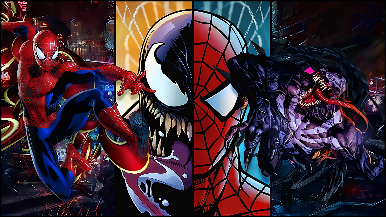 Spider Man Venom Background - HD Wallpaper 