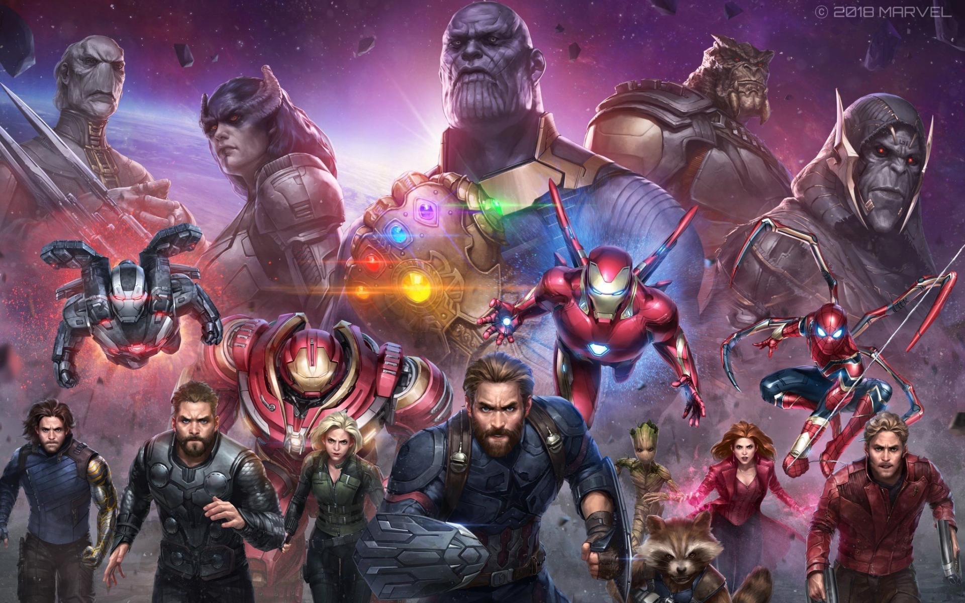Wallpaper Of Avengers Infinity War, All Heroes, Marvel - Marvel Future Fight Infinity War - HD Wallpaper 