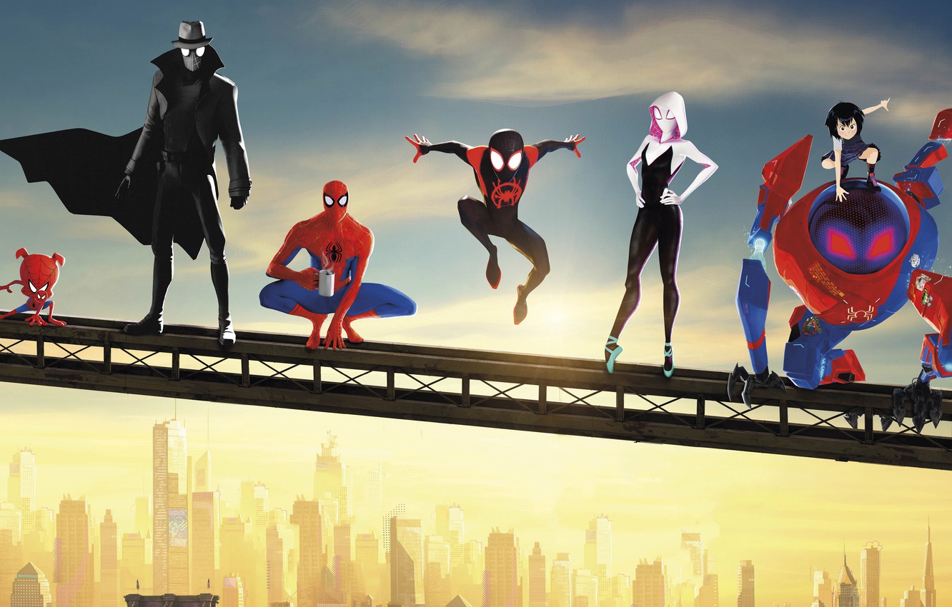 Photo Wallpaper Spider Man, Ultimate Spider Man, Amazing - Poster Spider Man Into The Spider Verse - HD Wallpaper 