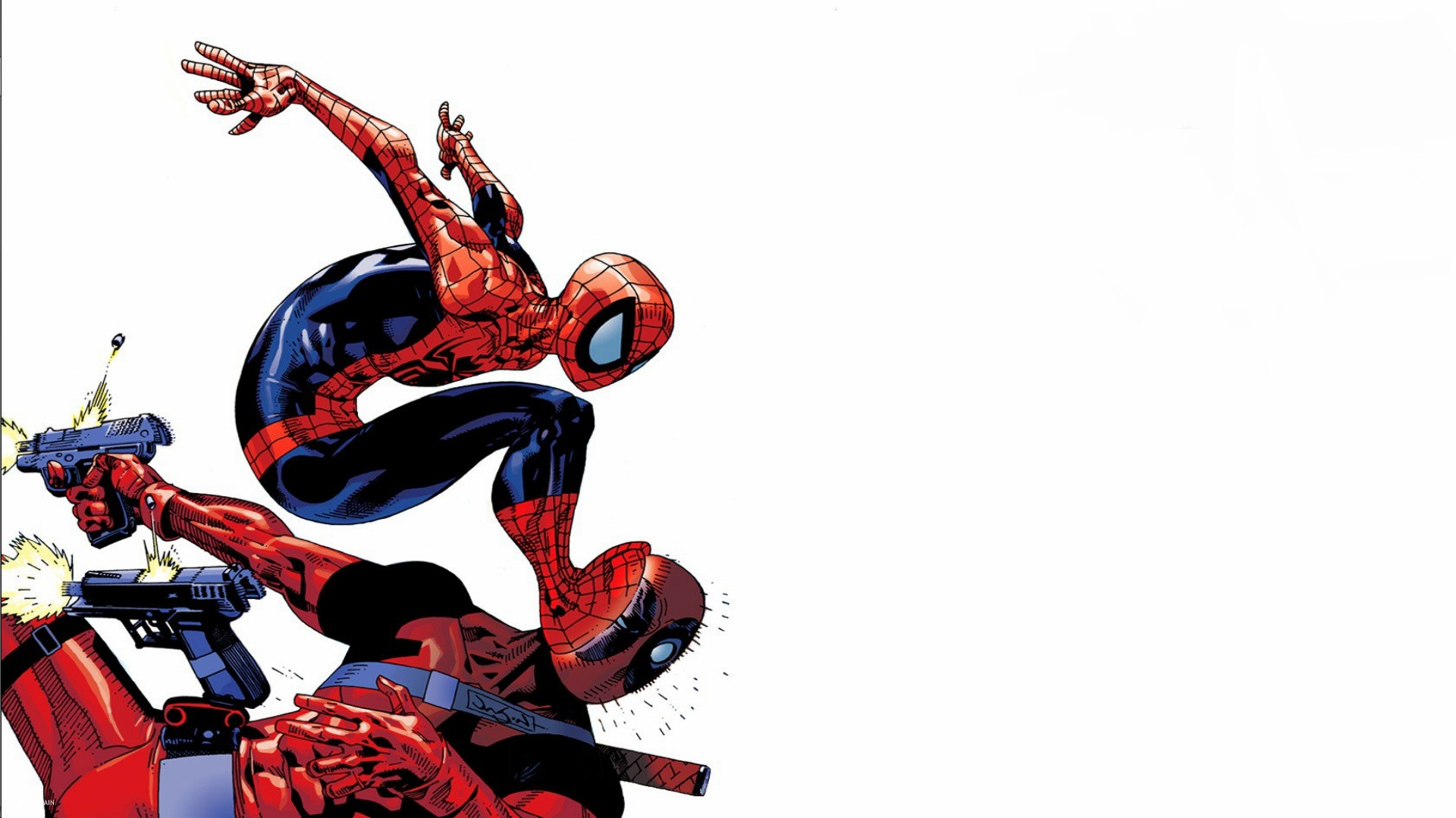 Comics Deadpool - Deadpool & Spiderman Wallpaper Hd - HD Wallpaper 