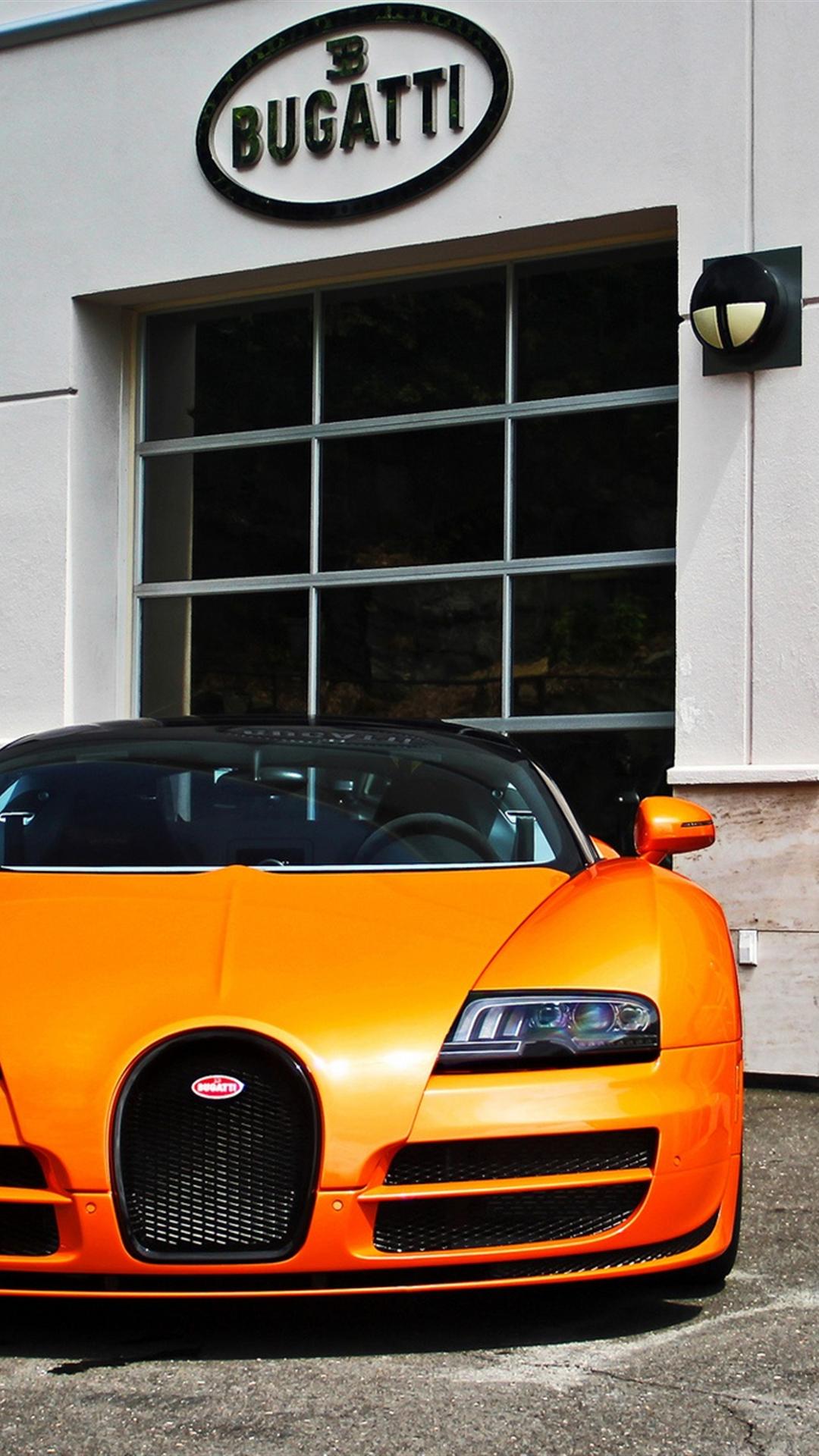 Bugatti Veyron Grand Sport Vitesse Iphone 6 Plus Wallpapers - Bugatti Veyron Orange Car - HD Wallpaper 