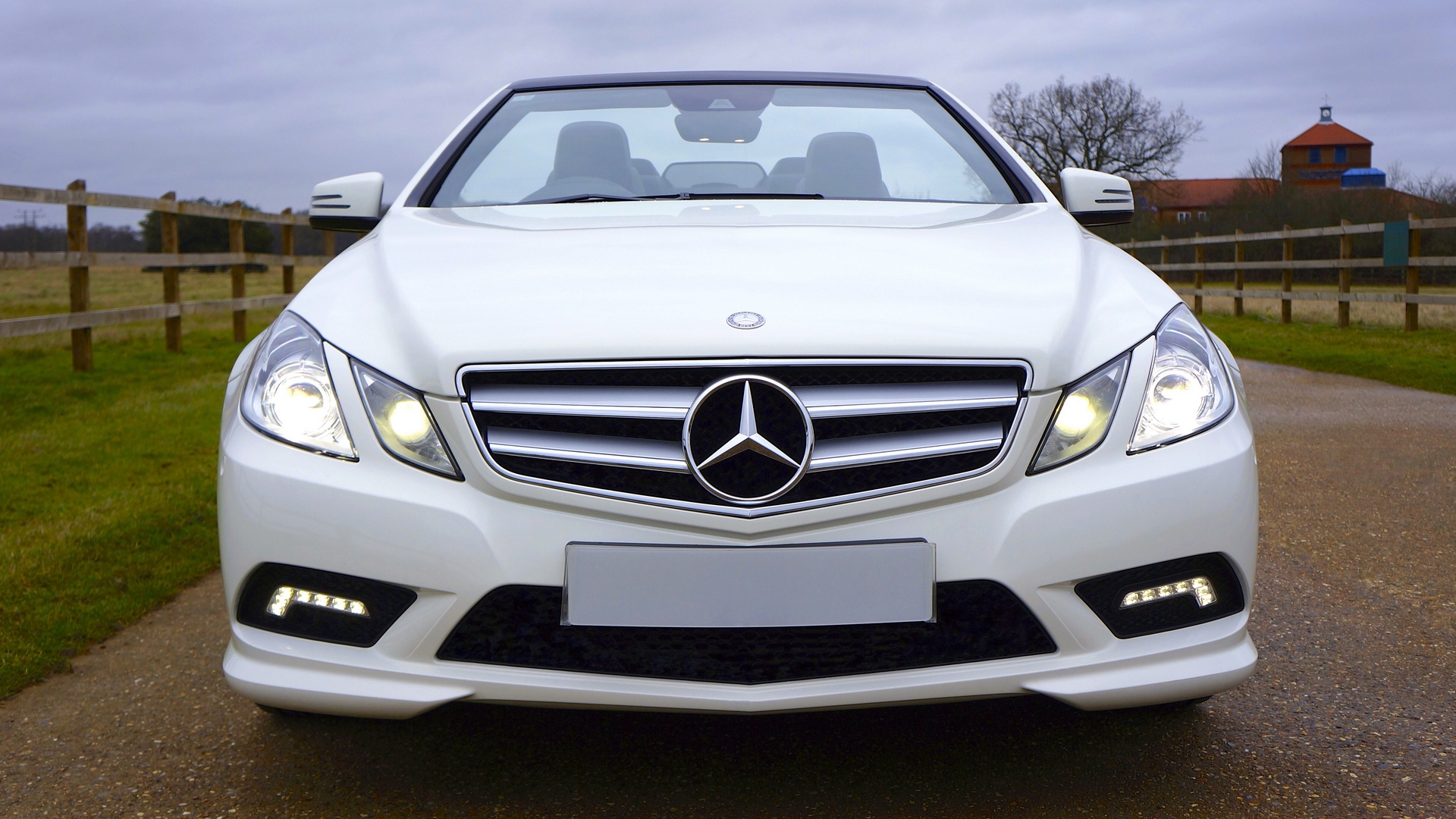 Wallpaper Mercedes-benz, C63, Amg, Convertible, White, - White Mercedes Benz Car - HD Wallpaper 