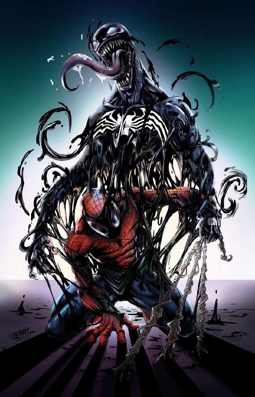 Venom Vs Spiderman Wallpaper Iphone - HD Wallpaper 