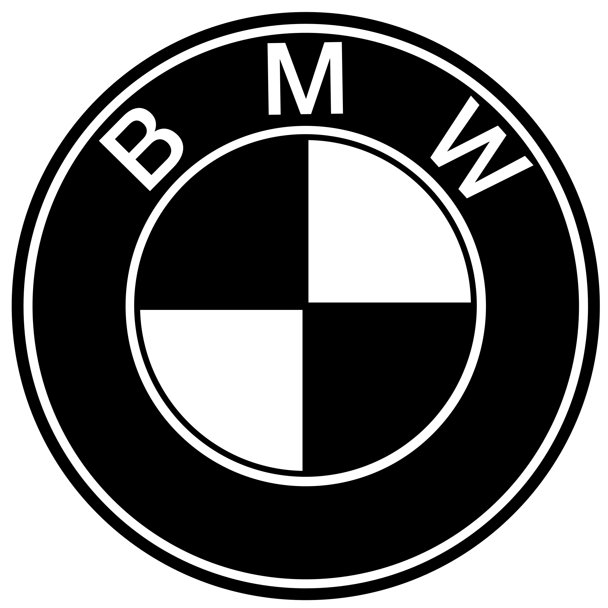 Bmw Logo Png - Bmw Logo Black And White Svg - HD Wallpaper 