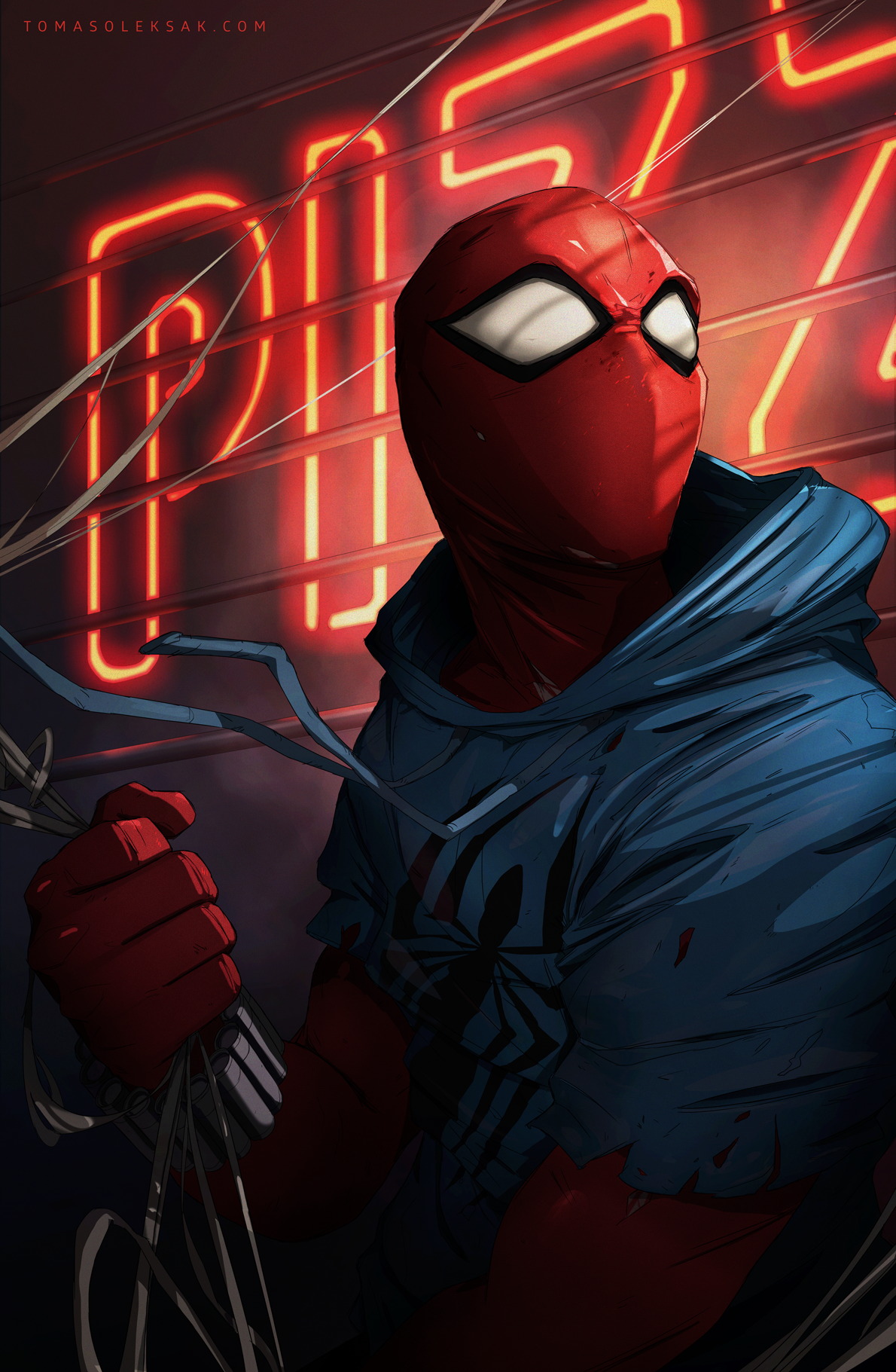 Scarlet Spider Ben Reilly Fan Art - HD Wallpaper 