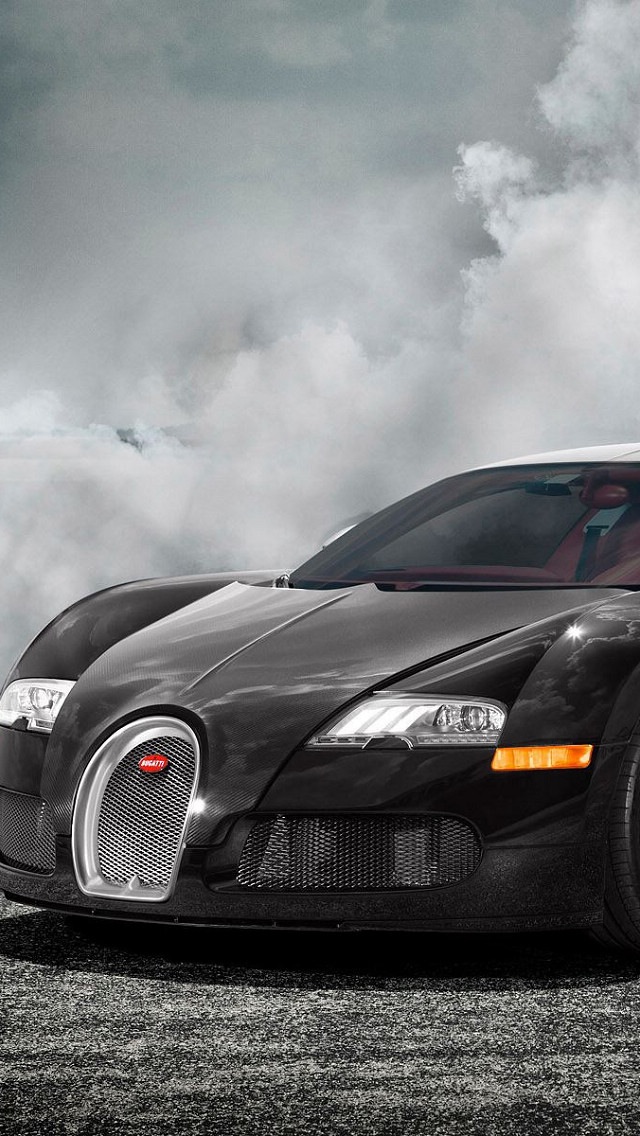Bugatti Veyron Wallpaper For Iphone 5 - Black Colour Bugatti Cars - HD Wallpaper 