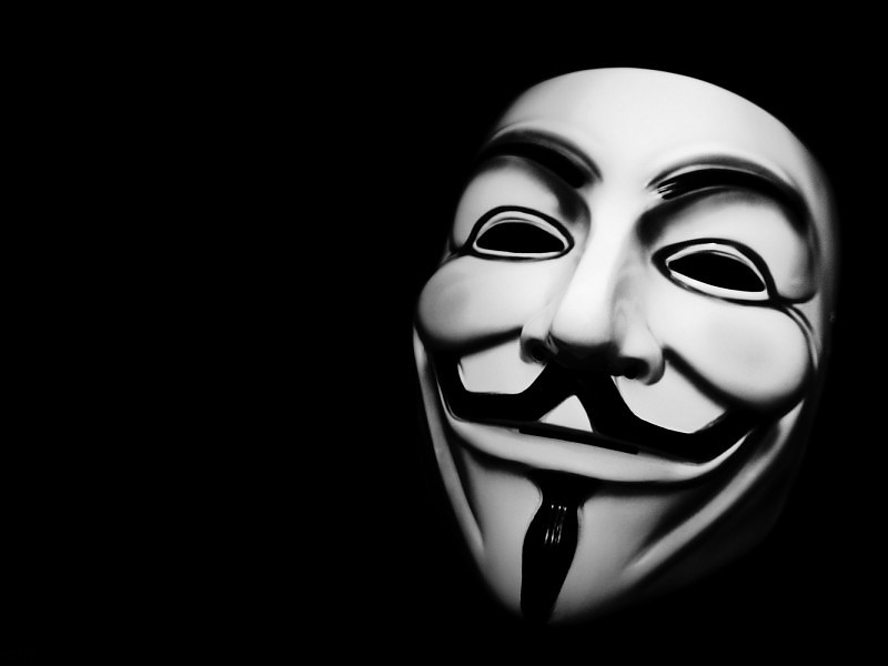 Anonymous Mask Hd Wallpaper - Black And White Joker Mask - HD Wallpaper 
