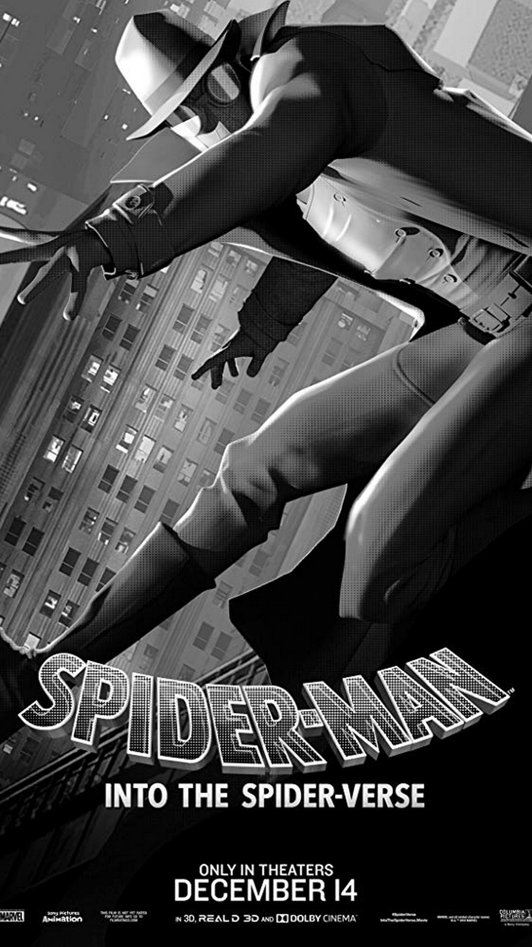 Spider Man Into The Spider Verse 2018 Mobile Wallpaper - Spider Man Into The Spider Verse Movie Spider Noir - HD Wallpaper 