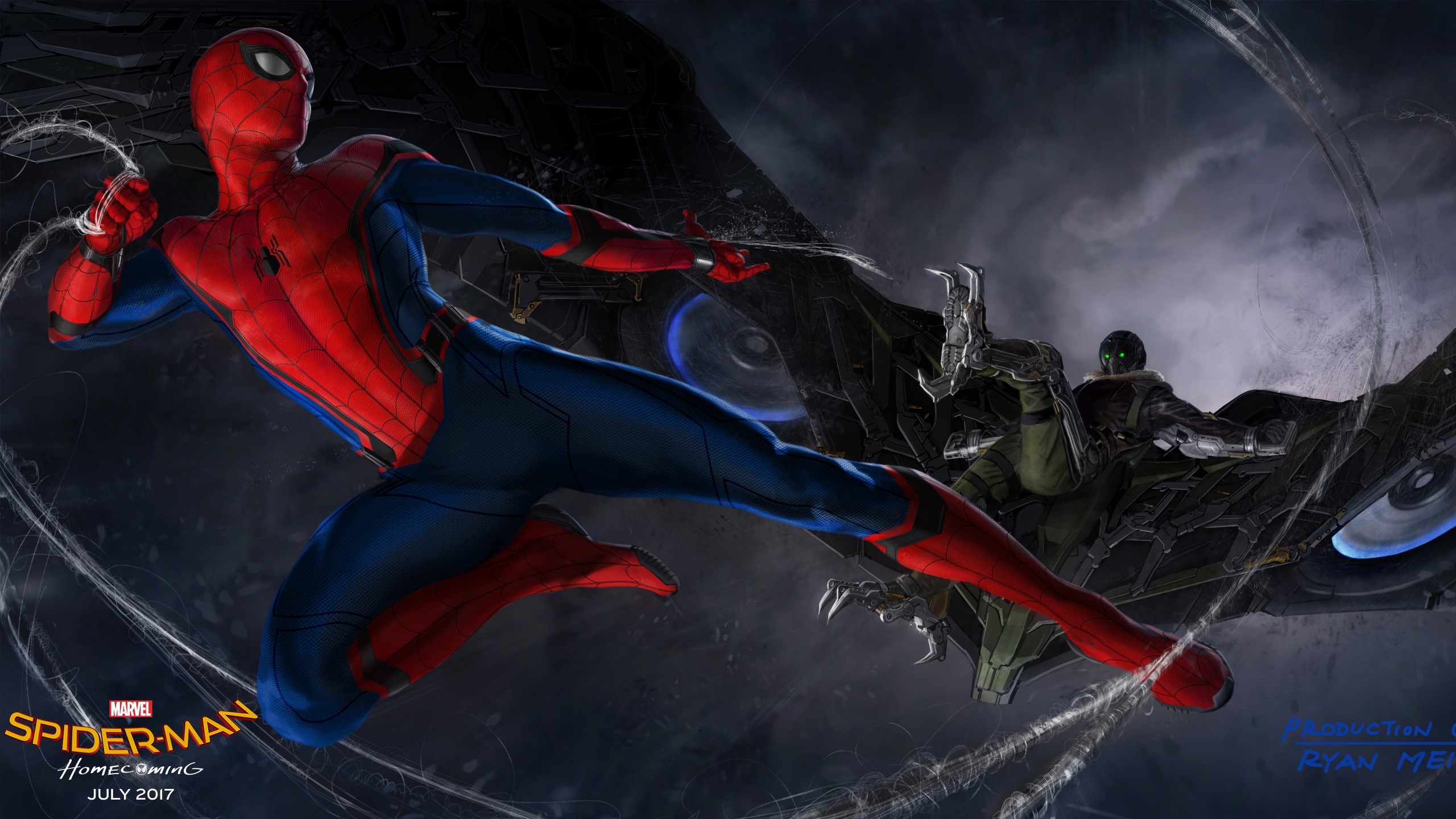 Movies / Spider Man - Concept Art Spider Man Homecoming Vulture - HD Wallpaper 