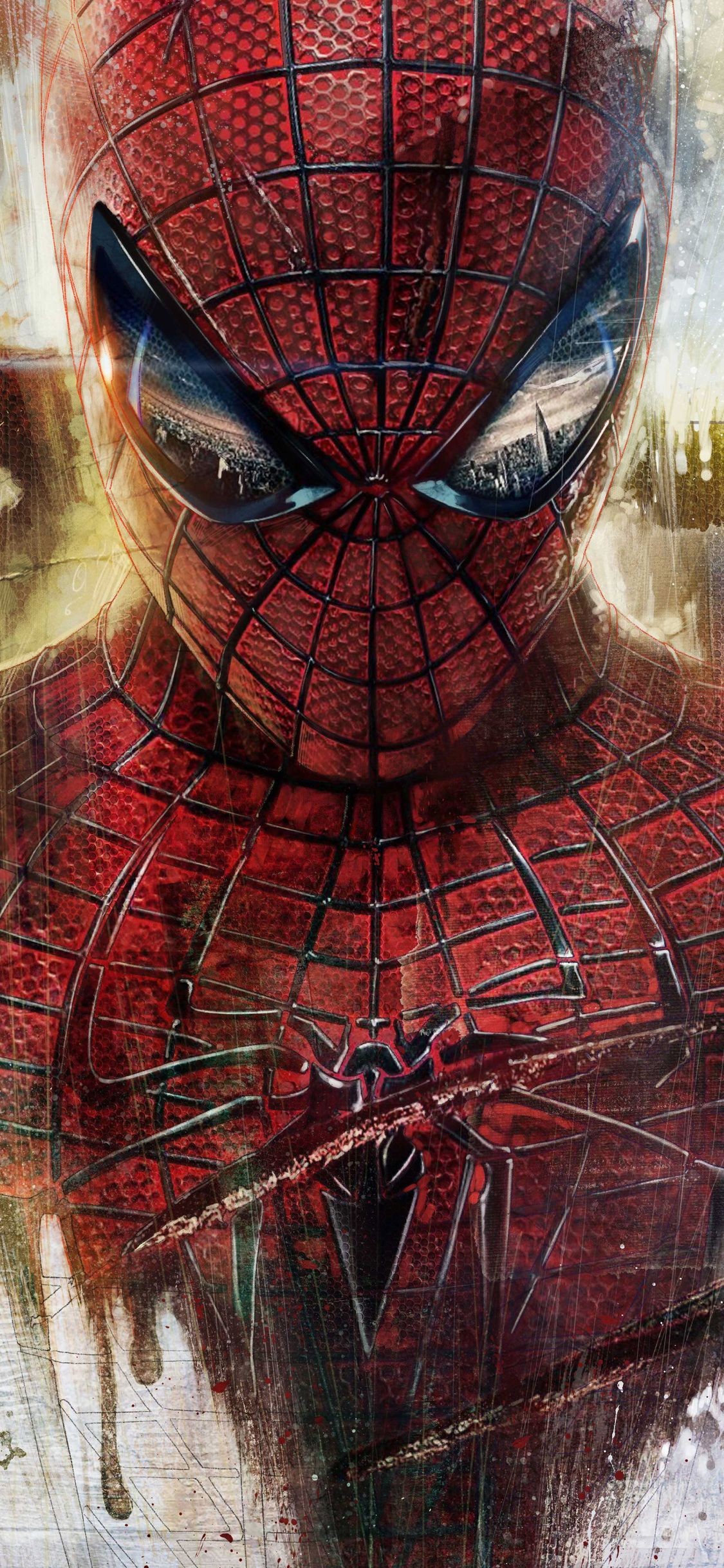 Spiderman Iphone 8 Plus Wallpaper - Amazing Spiderman Art - HD Wallpaper 