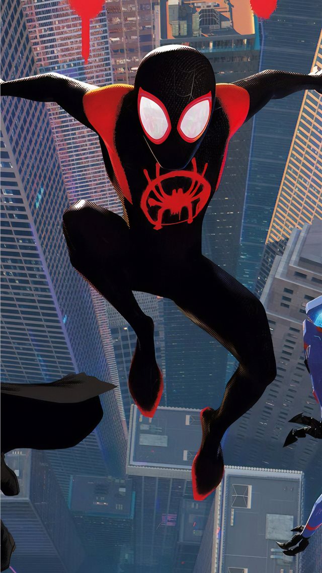 Spiderman Into The Spider Verse New Poster Art Iphone - Spider Man Into  Spider Verse - 640x1136 Wallpaper 