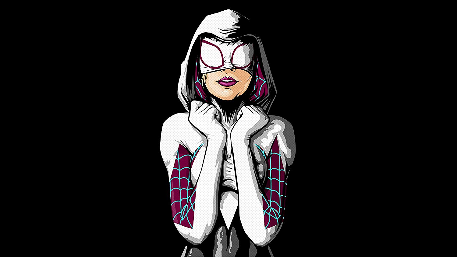 Posterhouzz Comics Spider-gwen Hd Wallpaper Background - Spider Gwen Painting - HD Wallpaper 