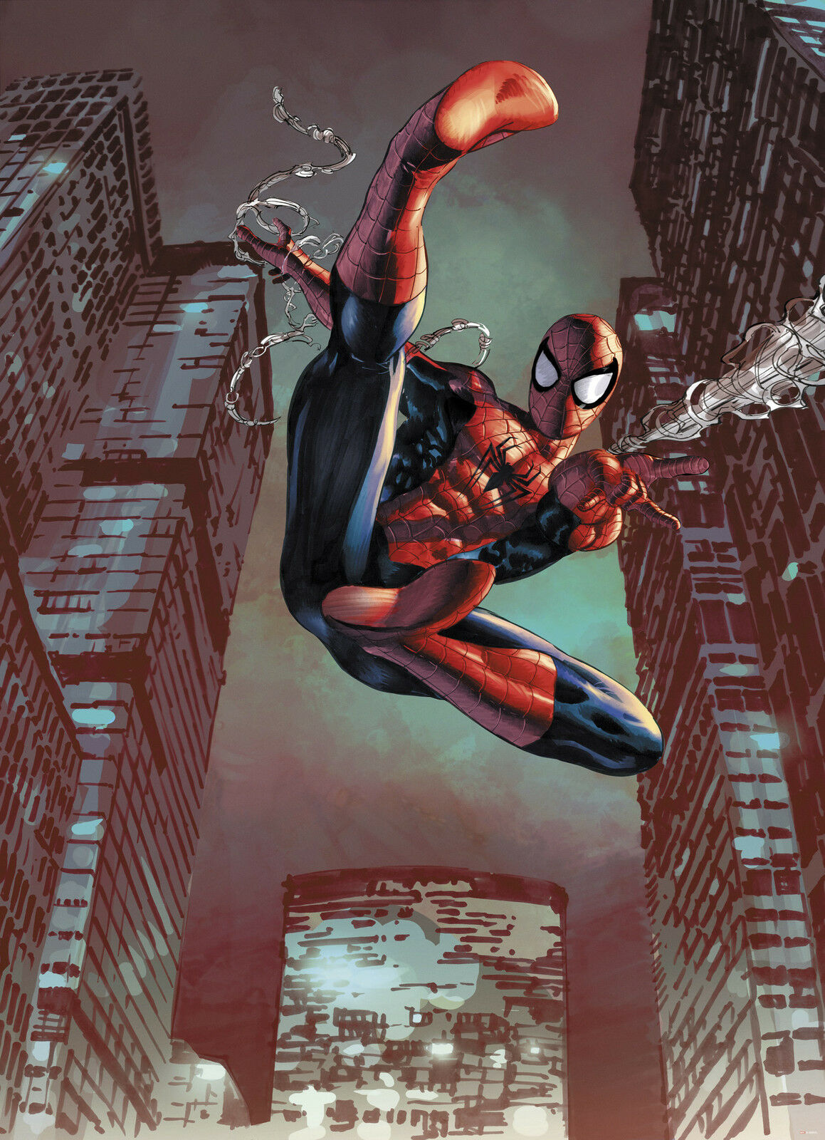 Spider Man Comic Mural - HD Wallpaper 