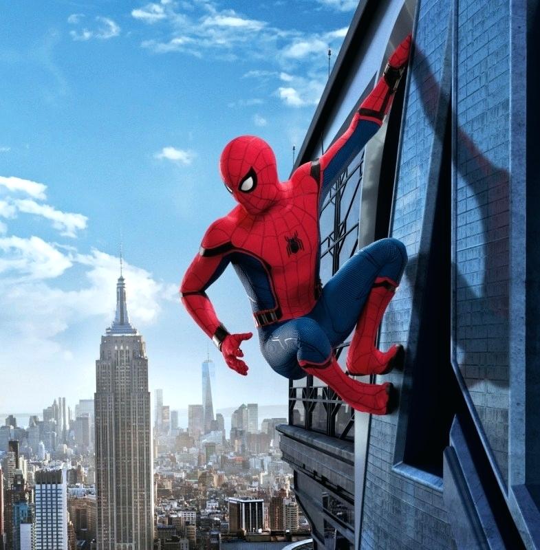 Spiderman On A Wall Movies Wall Murals Wallpaper Spider - Spider Man Homecoming Images Hd - HD Wallpaper 