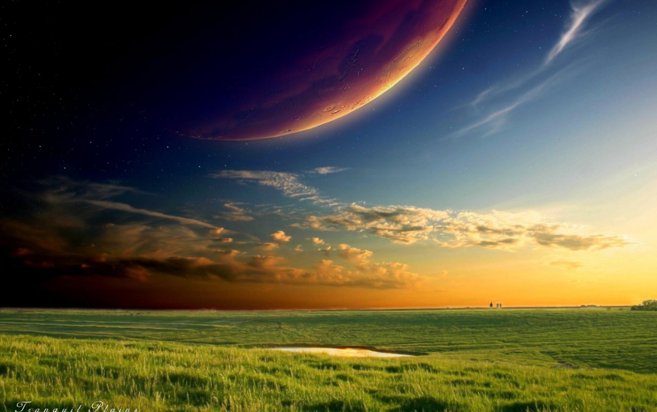 Tranquil Plains & Planet Wallpapers - Dreamy World - HD Wallpaper 