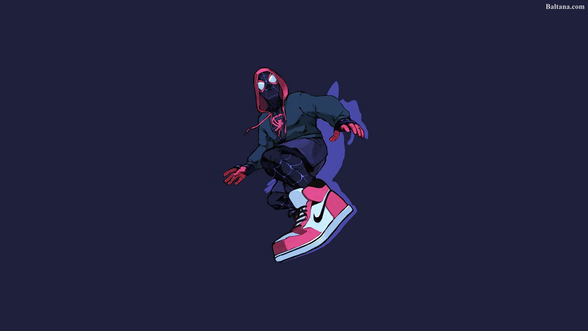 Spiderman Into The Spider Verse Hq Background Wallpaper - Spiderman Nike - HD Wallpaper 