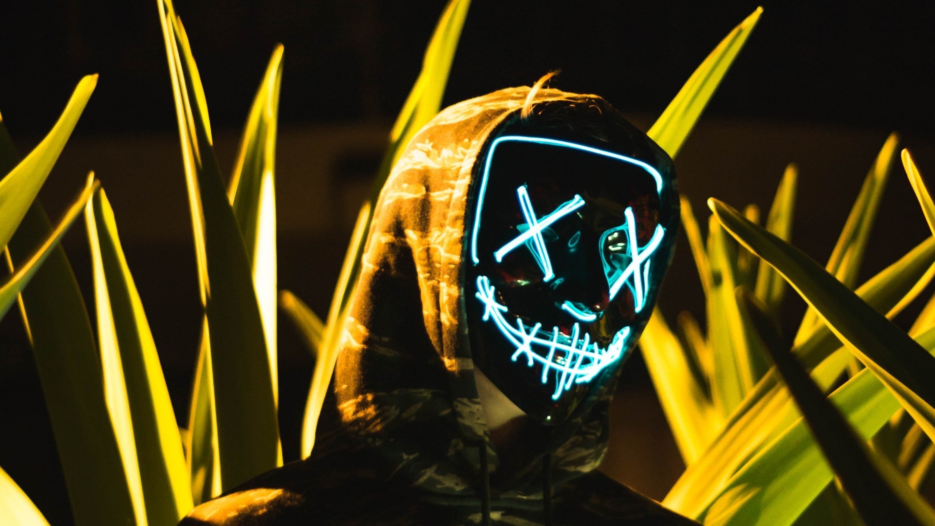 Xx Mask, Anonymous, Hoodie, Reckless - Led Mask - HD Wallpaper 