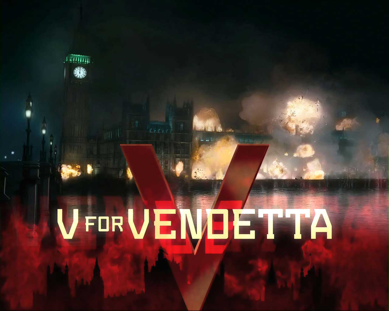 V For Vendetta Explosion - HD Wallpaper 