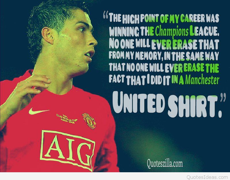 Cristiano Roanldo Quotes - Manchester United - HD Wallpaper 