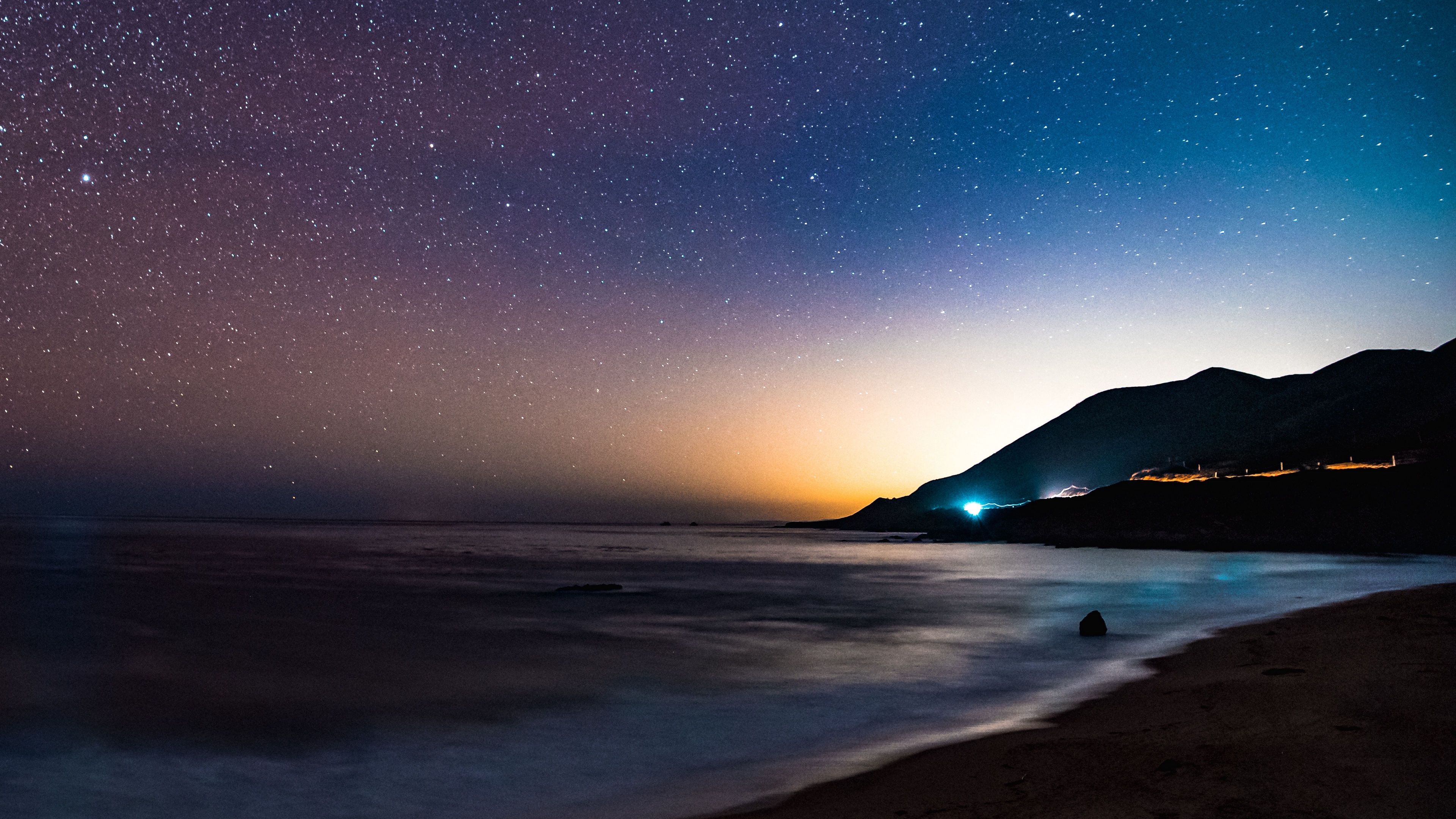 Wallpaper Starry Sky, Mountains, Night, Sea, Stars, - Android Wallpaper 4k Hd Nature - 3840x2160 Wallpaper Wallpaper Starry Sky, Mountains, Night, Sea, Stars, - Android Wallpaper 4k Hd Nature - 3840x2160 Wallpaper