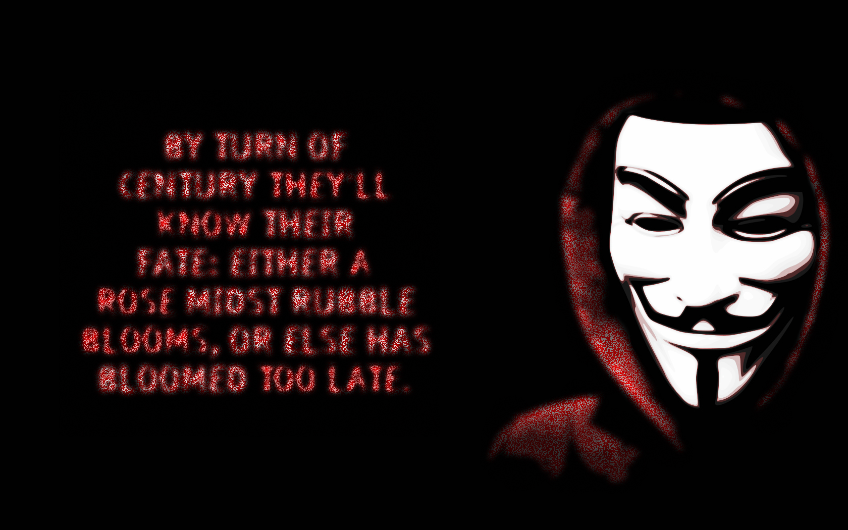 V For Vendetta Dark Text Mask Wallpapers Hd Desktop - V For Vendetta Mask - HD Wallpaper 