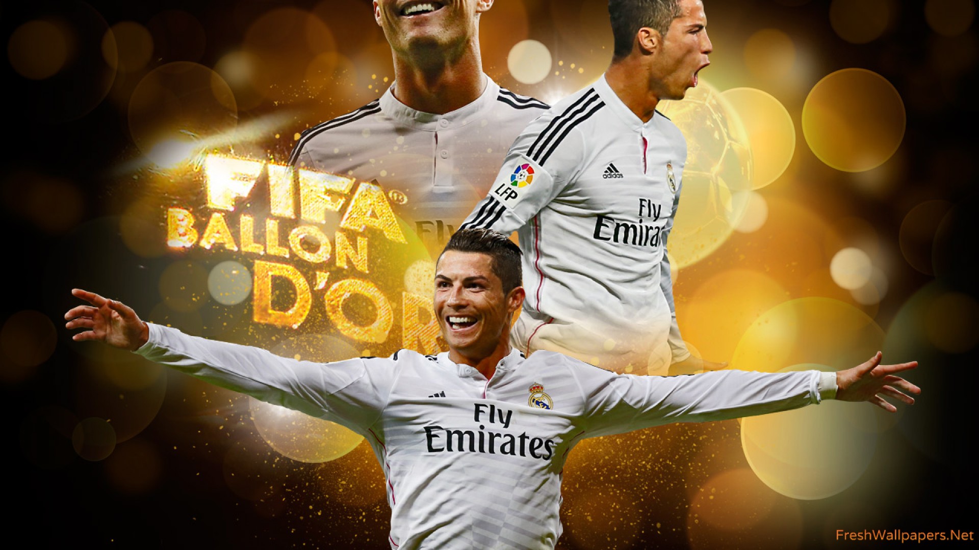 Cristiano Ronaldo Balon De Oro 2017 - HD Wallpaper 