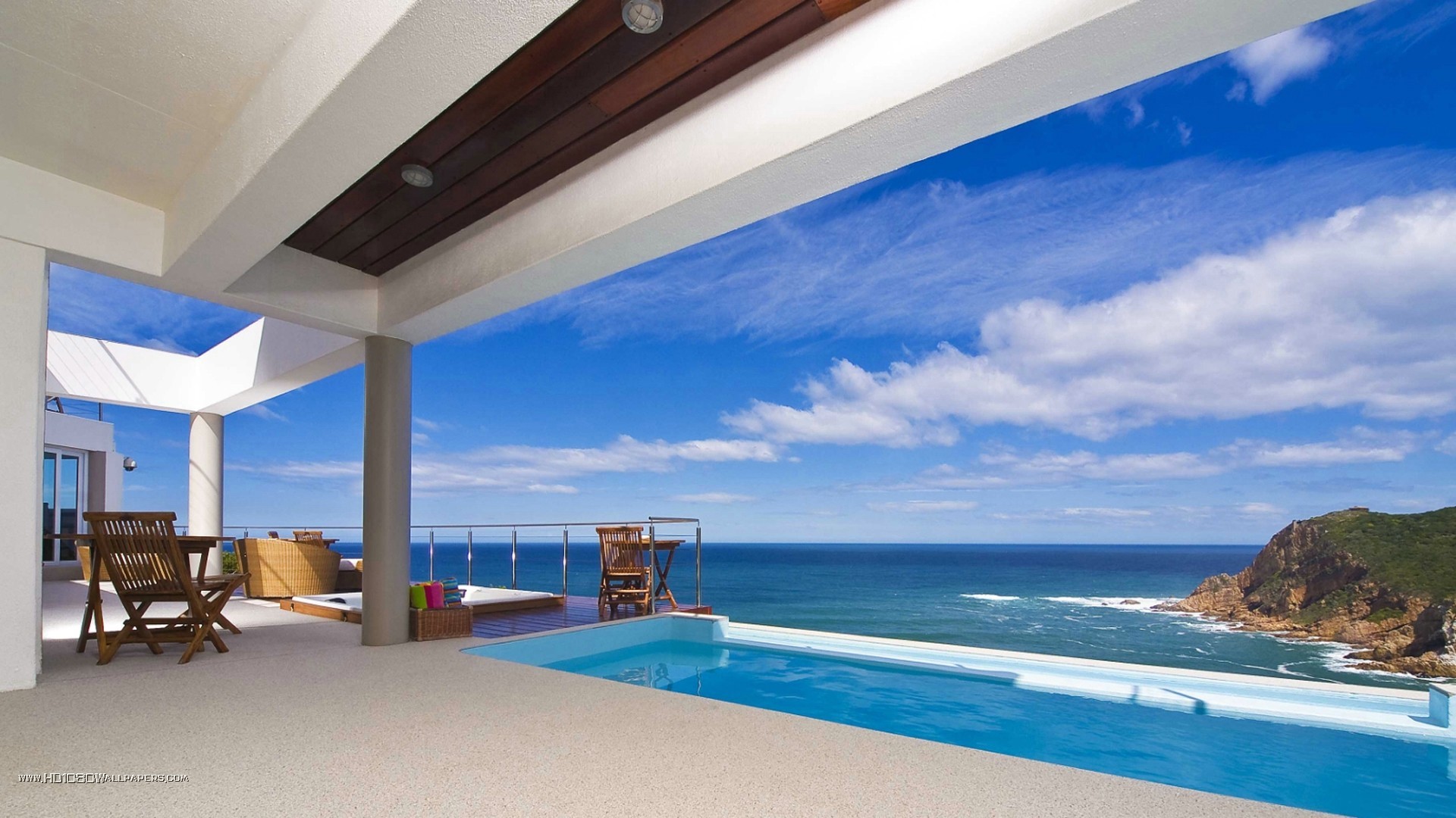 Beach House Wallpaper For Desktop Wallpapercraft 
 - Houses Overlooking The Sea - HD Wallpaper 
