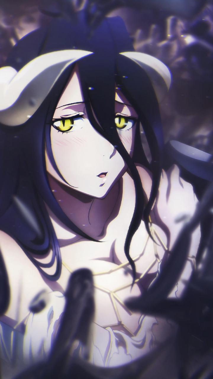 Albedo, Overlord, Anime Girl, Dark, Wallpaper - HD Wallpaper 