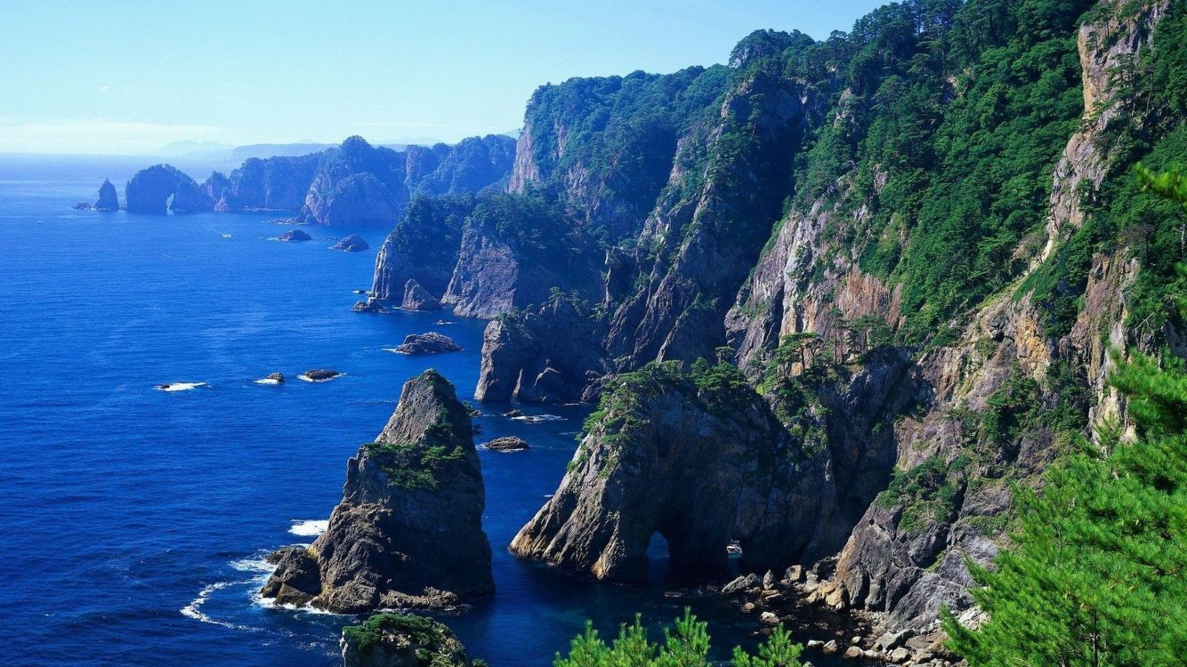 4k Mountain Cliff Shore Wallpaper For Desktop And Mobile - Cliff Ocean - HD Wallpaper 