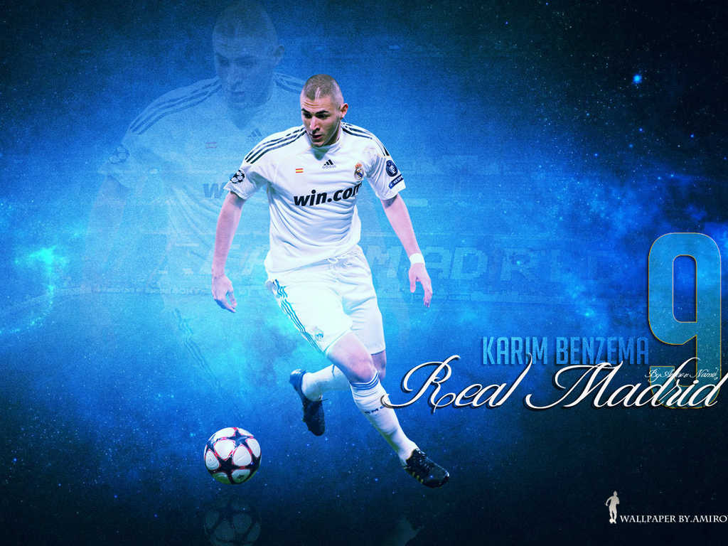 Wallpaper Real Madrid - Real Madrid Logo Benzema - HD Wallpaper 