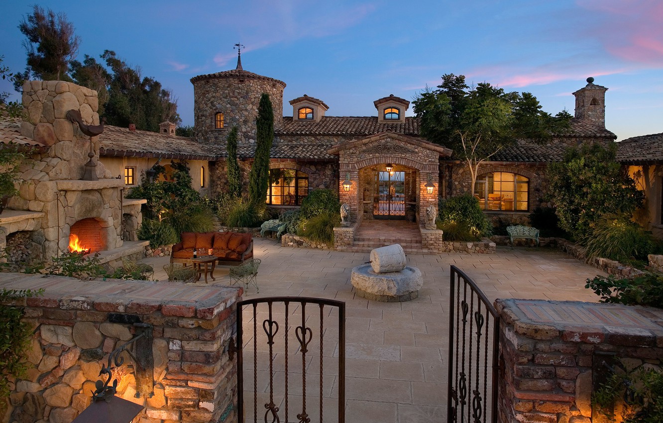 Photo Wallpaper United States, Santa Barbara, Luxury - La Toscana Wallpaper Hd - HD Wallpaper 