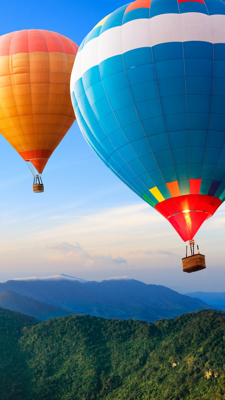 Background Hd Wallpaper - Hot Air Balloon In The Sky - 720x1280 Wallpaper -  
