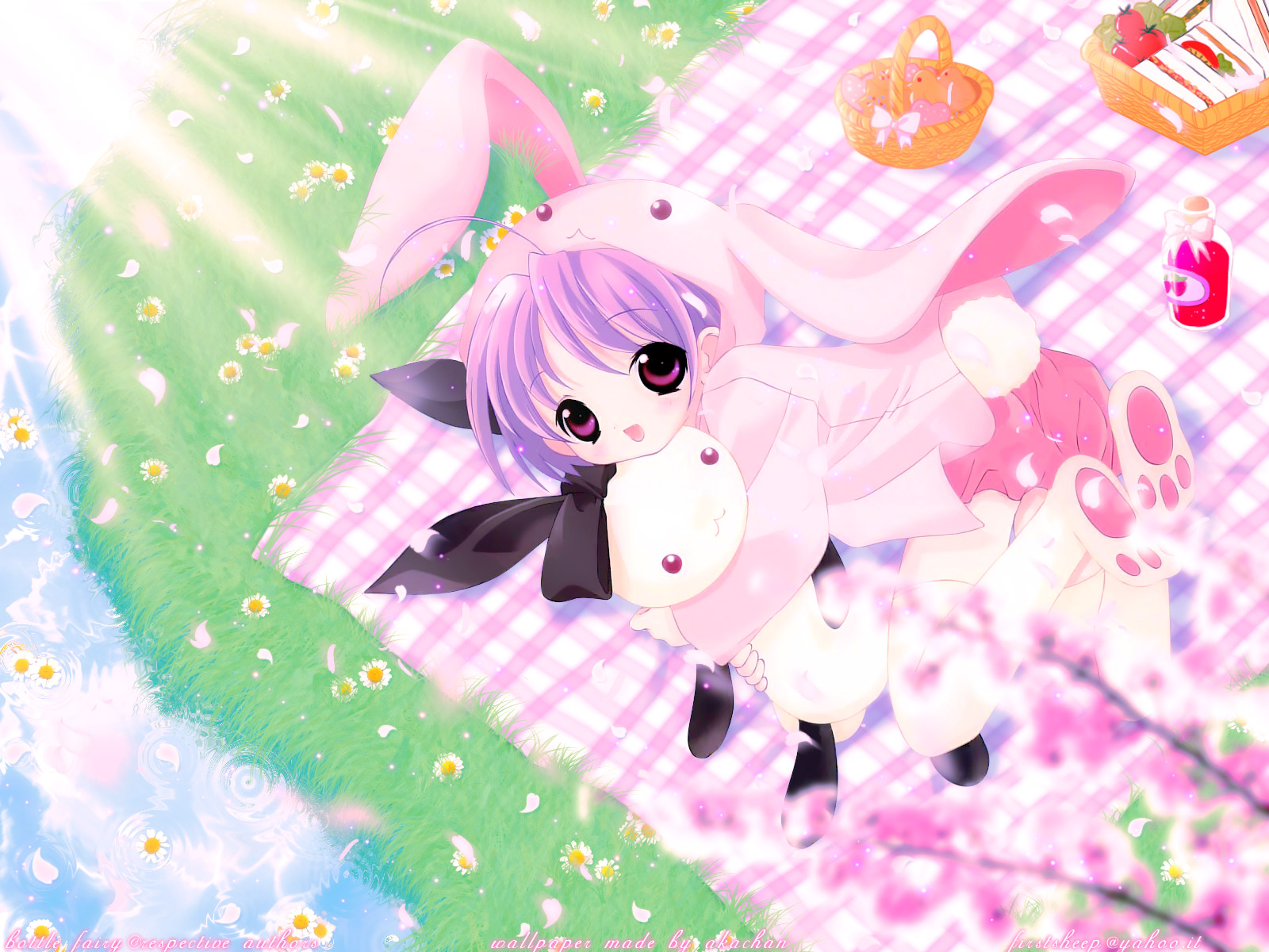 Yuiko Tokumi, Xebec, Bottle Fairy, Kururu Wallpaper - Cute Anime Bunny Girl - HD Wallpaper 
