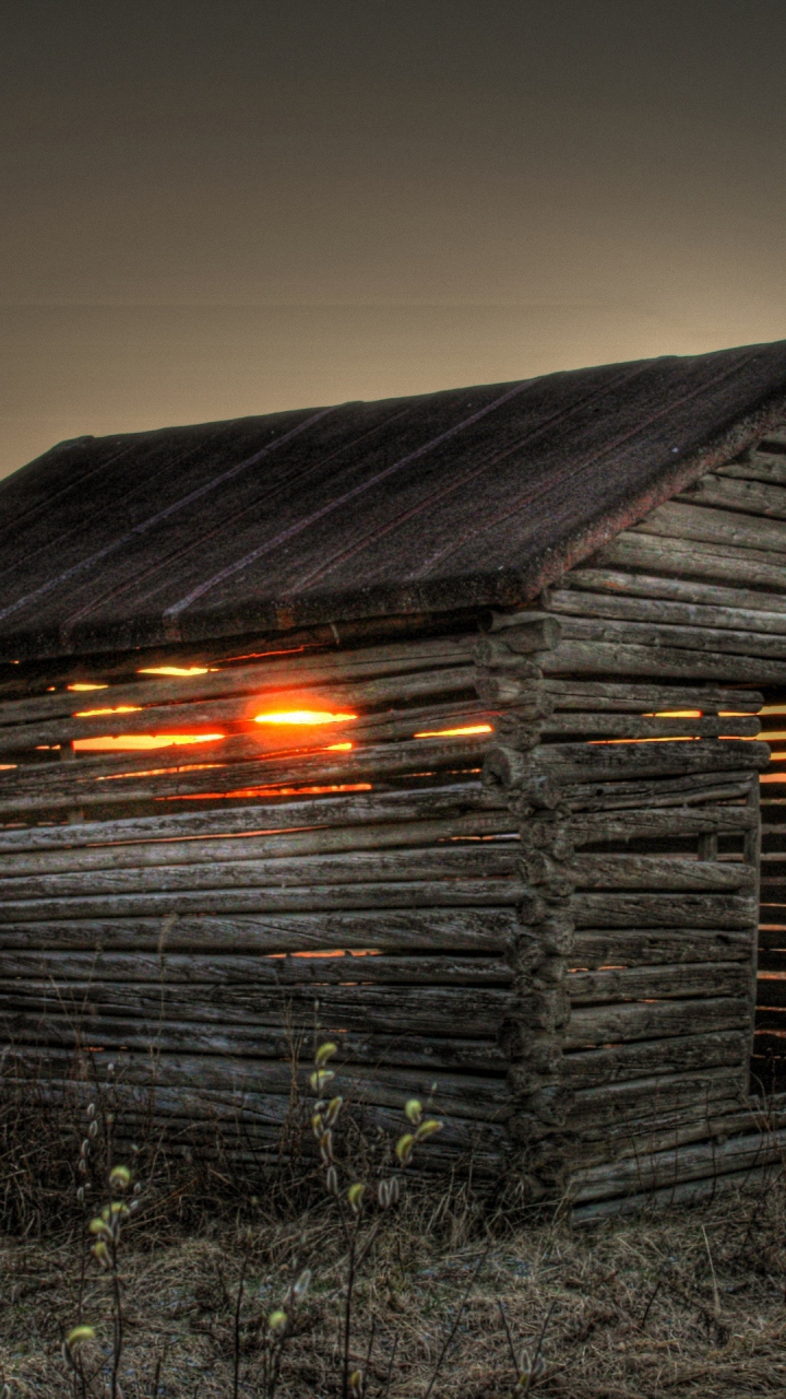 Hd Sunset Field House Landscape Samsung Galaxy A5 Wallpapers - Wallpaper - HD Wallpaper 